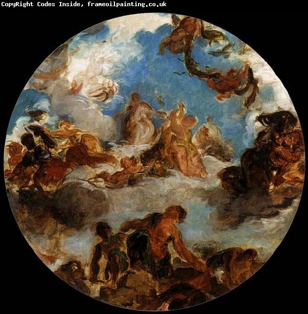 Eugene Delacroix Sketch for Peace Descends to Earth